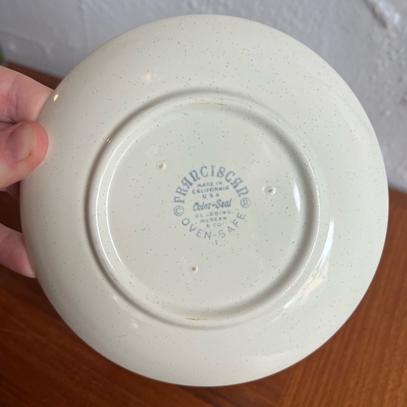 Franciscan Autumn Leaves 5 Saucer Plates Vintage MCM Pottery Mid Century Modern - Picture 5 of 9